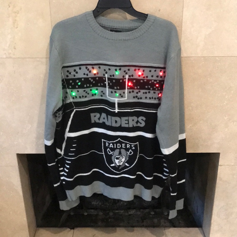Raiders light up set sweater and Bennie